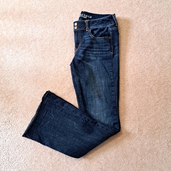 American Eagle Outfitters Jeans Women's 8 Blue Denim Artist Stretch Flare - Picture 15 of 15